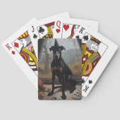 Doberman pompoenen Halloween eng Pokerkaarten (Achterkant)