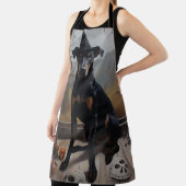 Doberman pompoenen Halloween eng Schort (Insitu)