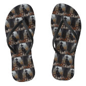 Doberman pompoenen Halloween eng Teenslippers (Voetbed)