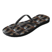 Doberman pompoenen Halloween eng Teenslippers (Schuin)