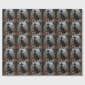 Doberman Pompoenen Halloween Griezelen Cadeaupapier (Vlak)