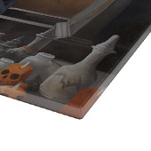 Doberman Pompoenen Halloween Griezelen Snijplank (Hoek)