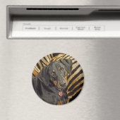 Doberman Pond Puppy Magnet (Insitu (Vaatwasser))