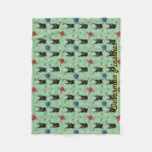 Doberman Portrait Fleece Deken (Voorkant)