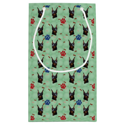 Doberman Portrait Klein Cadeauzakje (Achterkant)