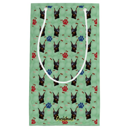 Doberman Portrait Klein Cadeauzakje (Voorkant)