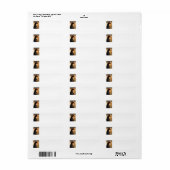 Doberman profiel adreslabel (v 9-3) etiket (Full Sheet)