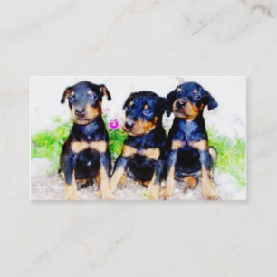 Doberman puppies visitekaartjes