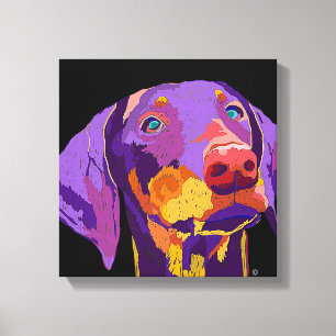 Doberman puppy art canvas afdruk