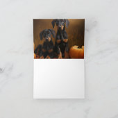 Doberman Puppy Herfstpracht Pompoen  Kaart (Binnen)