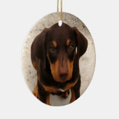 Doberman Puppy Ornament (Rechts)