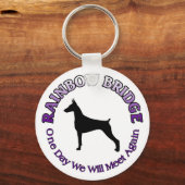 DOBERMAN RAINBOW BRIDGE SLEUTELHANGER (Voorkant)