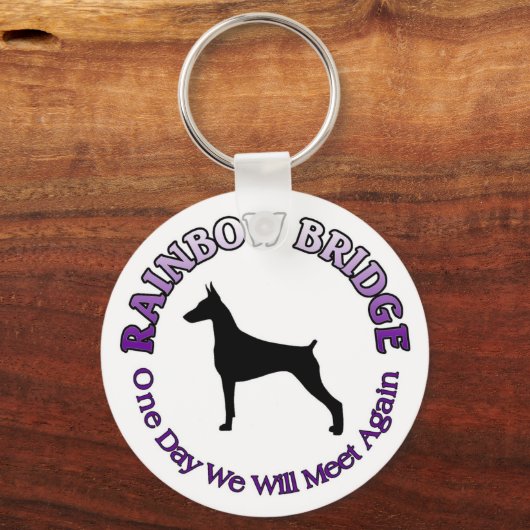 DOBERMAN RAINBOW BRIDGE SLEUTELHANGER (Voorkant)