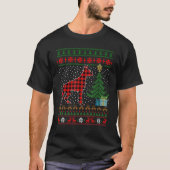Doberman Red Pset Buffalo Ugly KerstSweater T-shirt (Voorkant)
