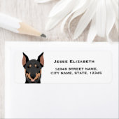 DOBERMAN Retouradreslabel - Aangepaste hondenlabel Etiket (Insitu)