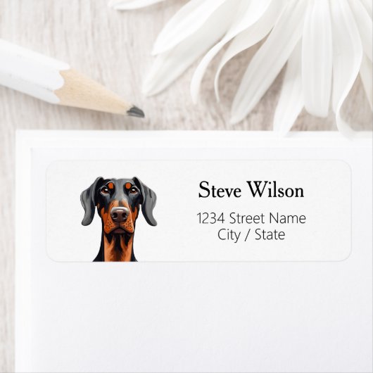Doberman retouradreslabels etiket (Insitu)
