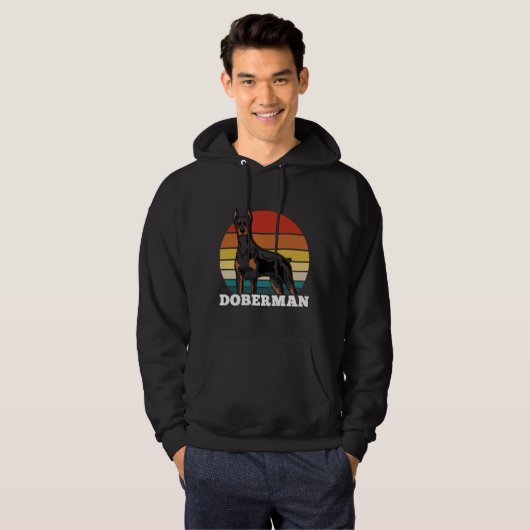 Doberman Retro  625 Hoodie (Voorkant volledig)