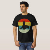 doberman retro silhouette 70s t-shirt (Voorkant volledig)