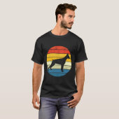 Doberman Retro Sunset Dobermann Doberman M T-shirt (Voorkant volledig)