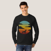 Doberman Retro  Sunset S voor mannen T-shirt (Voorkant volledig)