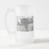 Doberman Riding in auto Matglas Bierpul (Links)