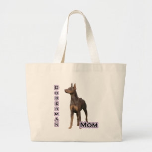 Doberman(roest) Mam 4 Grote Tote Bag