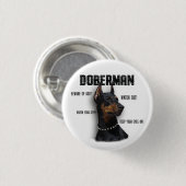 Doberman Ronde Button 3,2 Cm (Voorkant /achterkant)
