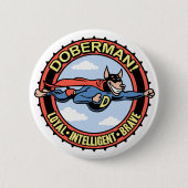 Doberman. Ronde Button 5,7 Cm (Voorkant)