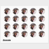 Doberman Ronde Sticker (Vel)