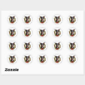 Doberman ronde Stickers (Vel)