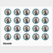 Doberman ronde Stickers (Vel)