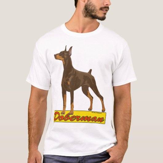 Doberman-rood T-shirt (Voorkant)