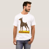 Doberman-rood T-shirt (Voorkant volledig)