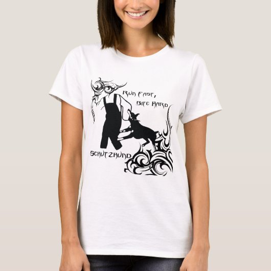 Doberman Run Fast T-shirt (Voorkant)
