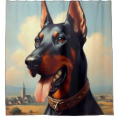  Doberman schilderij Douchegordijn (Voorkant)