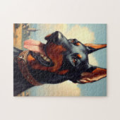  Doberman schilderij Legpuzzel (Horizontaal)