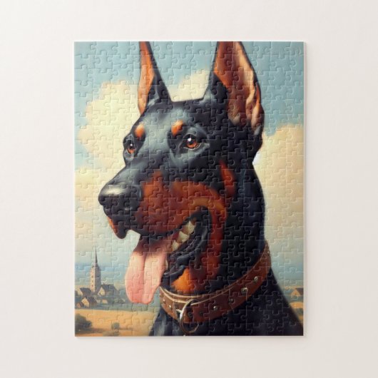  Doberman schilderij Legpuzzel (Verticaal)