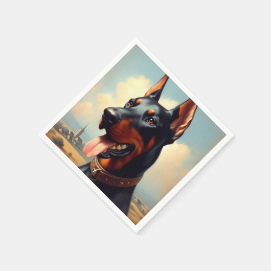  Doberman schilderij Servet (Hoek)