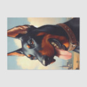  Doberman schilderij Tissuepapier (Voorkant)