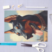  Doberman schilderij Tissuepapier (Craft)