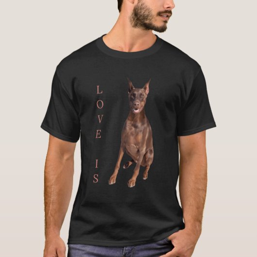 Doberman Shirt Vrouwen Mannen Kinder Hond Mam Pap  (Voorkant)