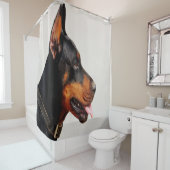 Doberman Shower Curtain Douchegordijn (In situ)