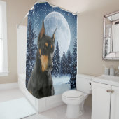 Doberman Shower Curtain Douchegordijn (In situ)