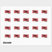 Doberman Silhouette, in beweging Ronde Sticker (Vel)