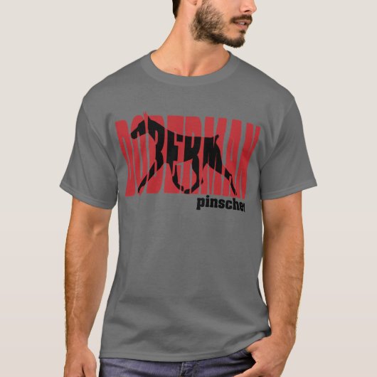 Doberman Silhouette, in beweging T-shirt (Voorkant)