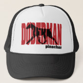 Doberman Silhouette, in beweging Trucker Pet (Voorkant)