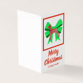 Doberman Silhouette-kersthond en Label met cadeau Kaart (Buitenkant)