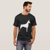 Doberman Silhouette Pet Dog T-shirt (Voorkant volledig)