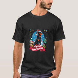 Doberman Sinterklaas Koffie Mok Vrolijk Kerstfeest T-shirt