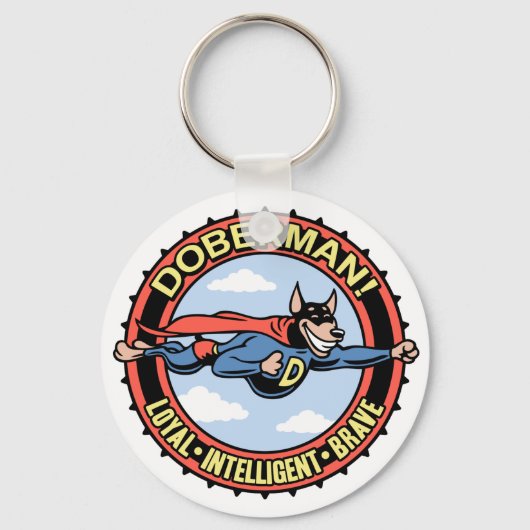 Doberman. Sleutelhanger (Voorkant)